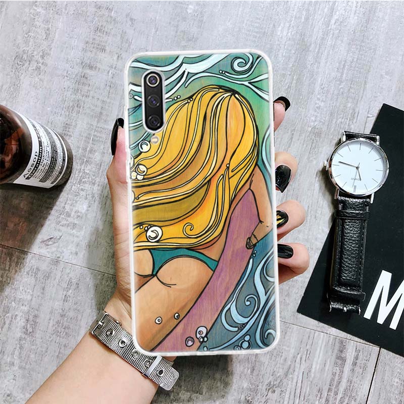 Летний чехол для телефона Surfboard Surfing Art Surf Girl для Xiaomi Redmi Note 10 9 8 11 Pro 11T 11S 10S 9S 9A 9C 9T 8T 8A 7 7A 5 Art