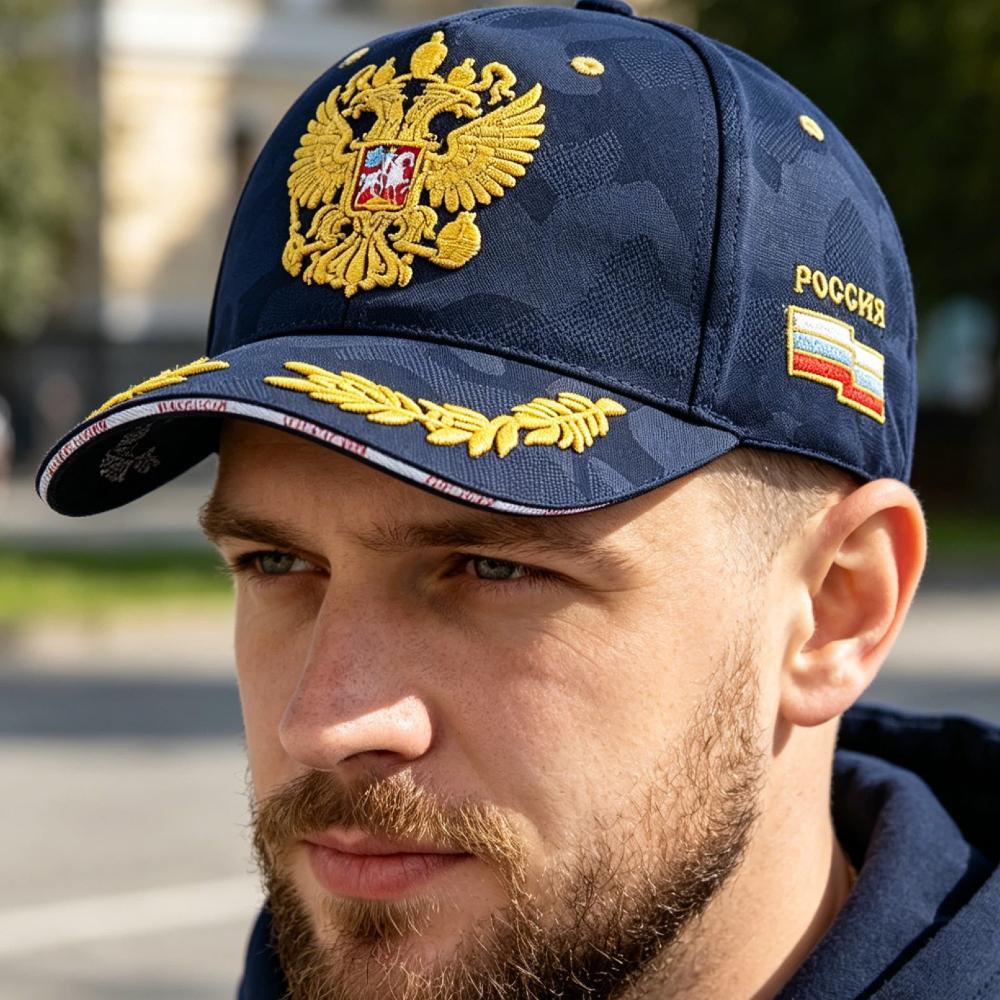 Unisex Caps Russian Double-Headed Eagle Flag Emblem Embroidery Baseball Cap For Men Women Casual Outdoor Sports Hat Cap