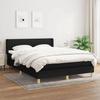 3130435 vidaXL Divan Bed with Mattress Black 140x200 Cm Fabric