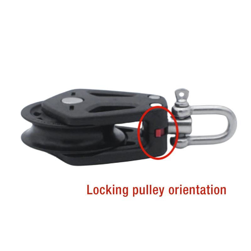 Marine Pulley Block Reduce Noise Silent Stainless Steel Sailboat Pulley Block High Load Capacity Heavy Duty for Canoes