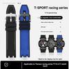 22 мм Высококачественный нейлоновый холщовый ремешок для Tissot MotoGP T-Sport Racing series T115.417 T115.427A Резиновая нижняя часть Браслет для часов