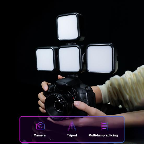 1 Set Fill Light 3 Color-Temperature Stepless Dimming RGB Full-Color High-Brightness Special Effect Mode 3000k-6000k LED Fill Light Studio Supply