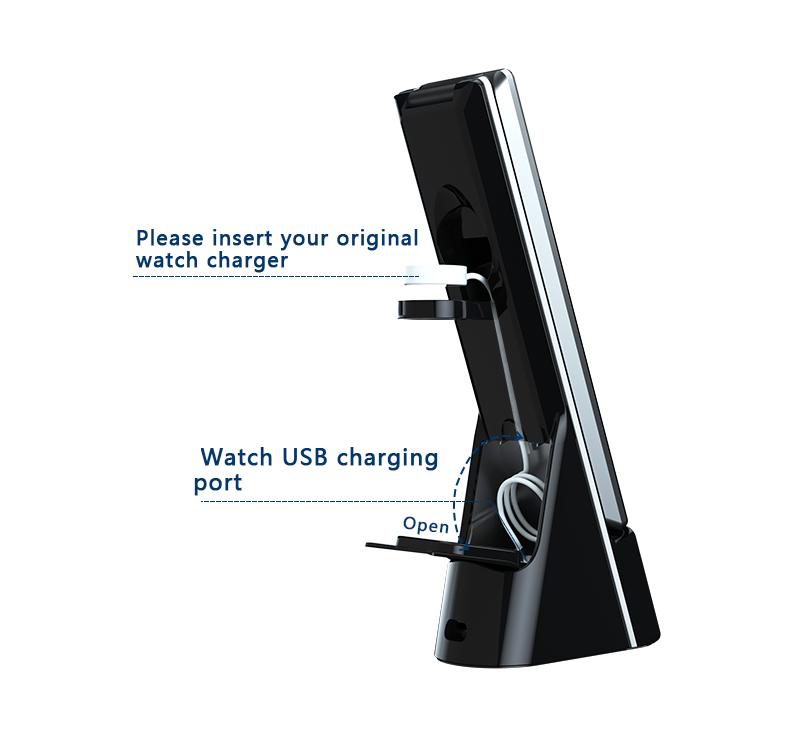 Multifunctional Table Desk Lamp with Wireless Charger Indoor Reading Folding Light With Clock for Phone for Smart Watch 2025