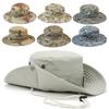 Camouflage Boonie Hat Tactical Bucket Hats Panama Summer Cap Hunting Hiking Outdoor Camo Sun Caps Men
