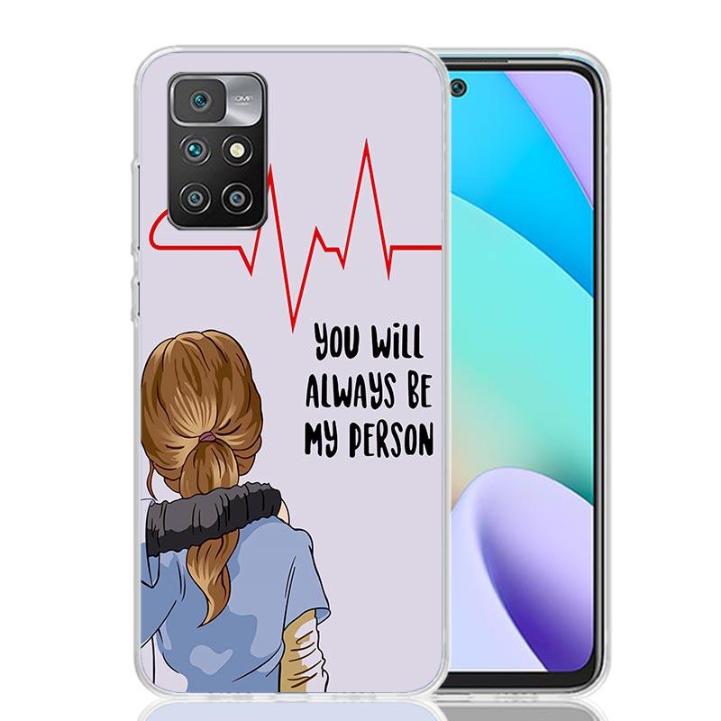 Greys Anatomy Person Case Phone Cover for Xiaomi Redmi 13 13C 14C 12 12C 10 10C 10A 9 9C 9A 9T 8 8A 7 7A 6 Pro 6A K70 K60 K40 K2