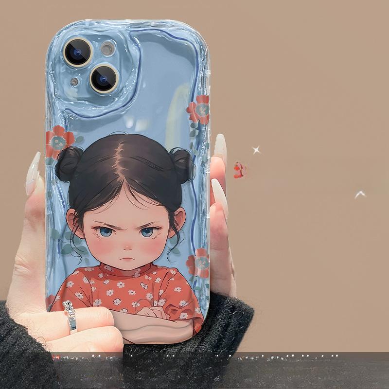 Кулон в китайском стиле для девочки, подходит для чехла для мобильного телефона Apple 15, iPhone14/13, прозрачный силикон, 12, милый, XS, всесторонняя защита, 7