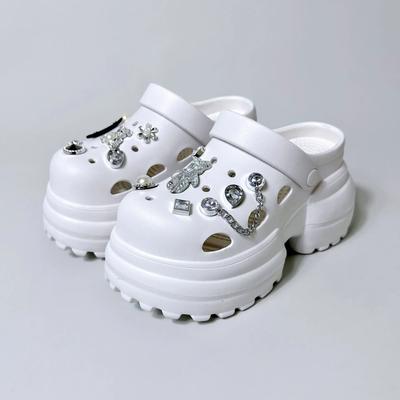 10 см новые сандалии DIY милые мультяшные сабо женские тапочки летние пляжные сандалии 10 см садовая обувь студенческая обувь для девочек