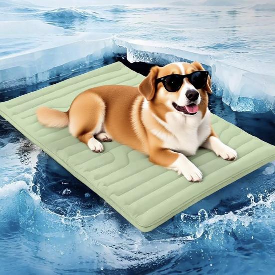 Dog Cooling Mat, Breathable Dog Cooling Pad, Portable Dog Cool Bed, Machine Washable Pet Mat for Floor Crate Couch Car