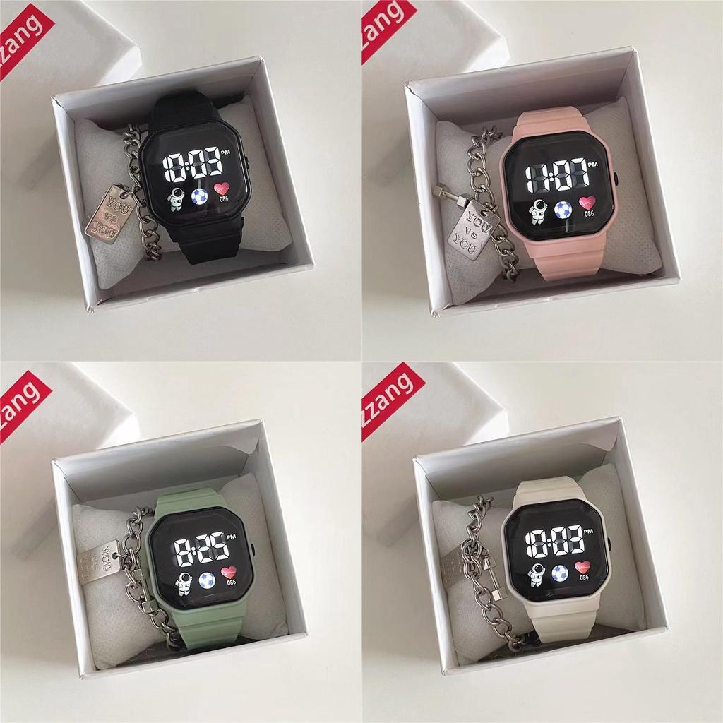 Модные Спортивные Женские Часы с Квадратным Циферблатом Водонепроницаемые Светодиодный Цифровой Дисплей Водозащита 30 м