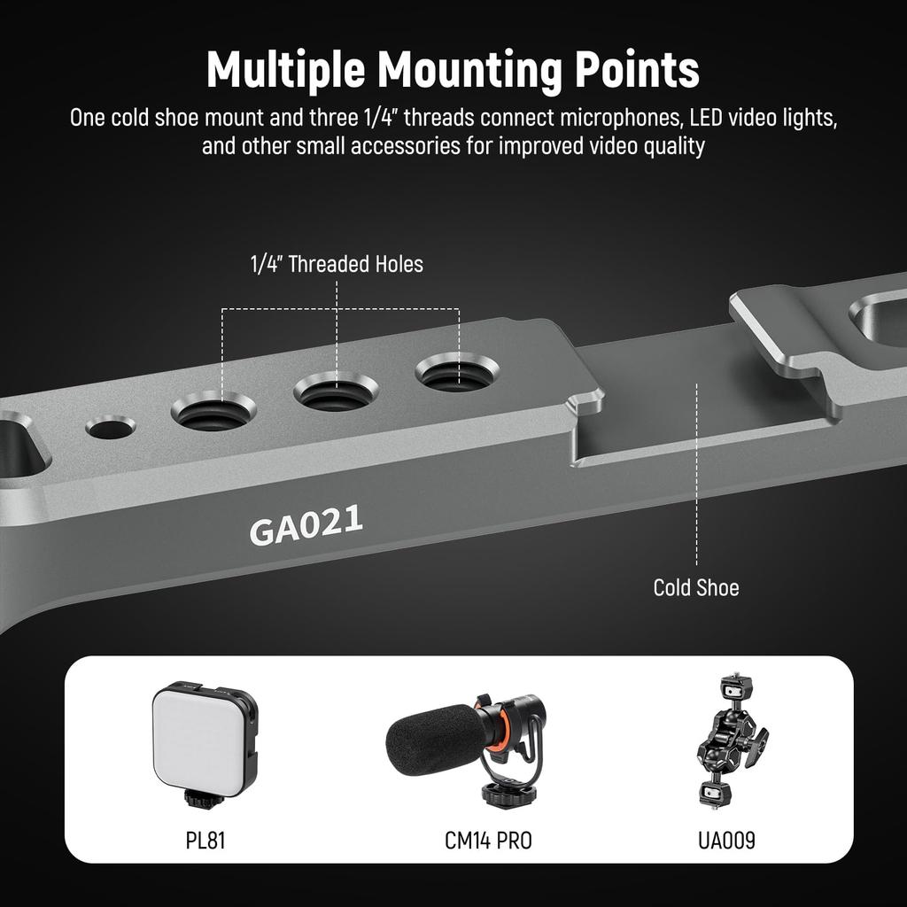 Neewer Camera Monitor Mount for RS NATO Cold and Screw Field Monitor Holder Compatible with RS4 RS RS 3 RS RSC and Gimbals, 360° Rotation, Clamp,