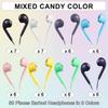 Xinnun 50 Pack Bulk Earbud Headphones with Mic Student in Ear Earbuds Classroom Wired Ear Buds with 3.5mm Headphone Plug for Kids Adults School