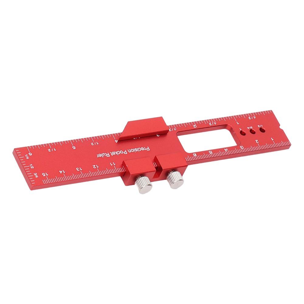 Clear Scales Adjustable Sliding Stop Ruler Aluminum Alloy T Type Scribing Ruler Marking