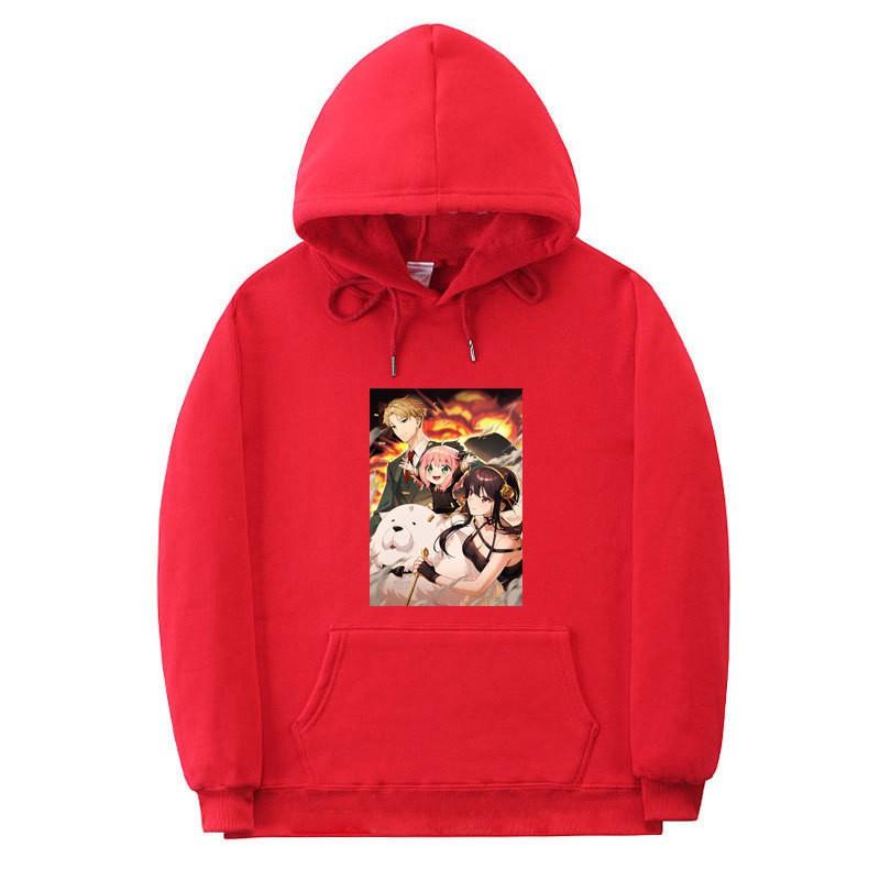 Unisex Oversized Hooded Sweatshirt With Ribbed Hem Spy X Family Printed Graphic Fall Sportswear Teens Adults