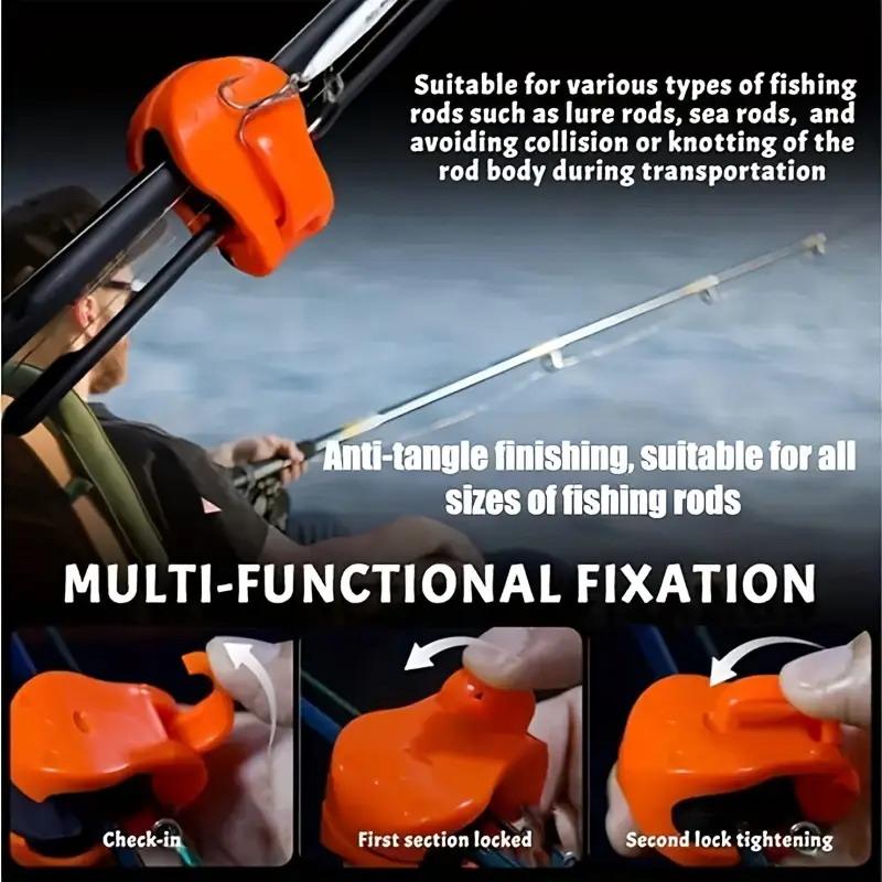 1/2/4 шт. Многофункциональный держатель для удочки Фиксатор Клипса Ремни Портативный Держатель для удочки для пляжной рыбалки Компактный дизайн Рыболовные инструменты