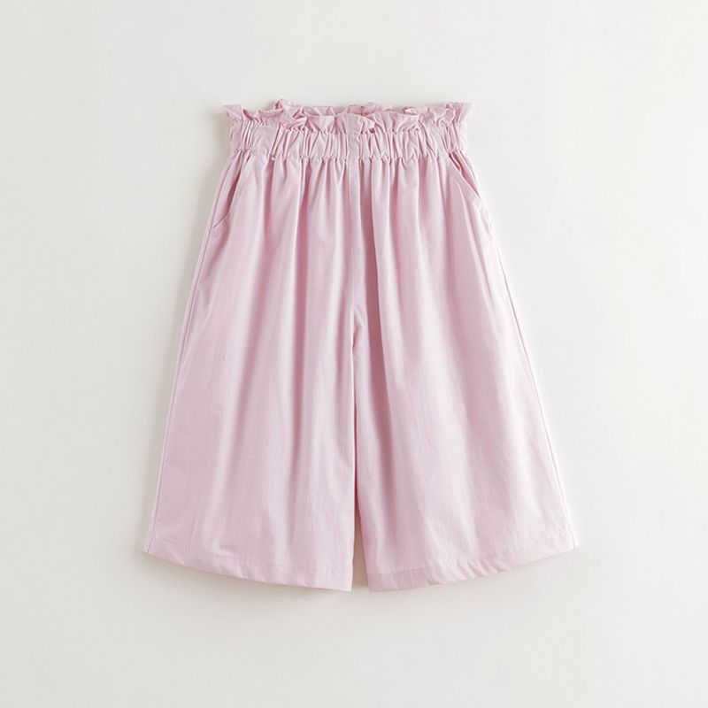 Mark Jenny Girls' Lace-Waist Casual Wide-Leg Pants Baby Pure Cotton Pants 2026 Spring and Summer New Style 550888