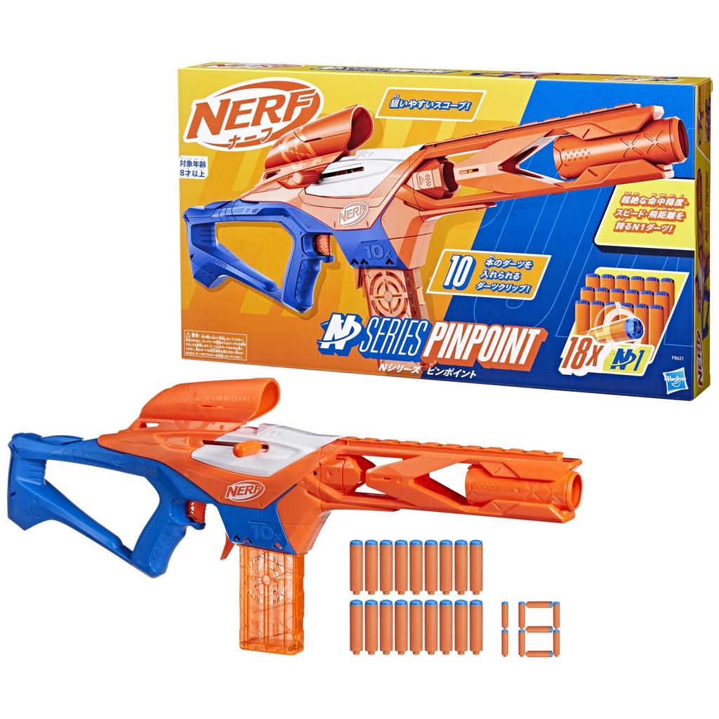 В комплект входят 18 дротиков Nerf N series Pinpoint N1 для спортивной стрельбы из дротиков N 10 в помещении и на открытом воздухе, для детей от 8 лет и старше. F8621 Оригинальный продукт, бластер.