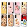 Чехол PK12 Pokemon Cartoon Black Sofe для iPhone 16 15 Plus 14 13 Pro 8 SE XR XS Max P30 Nova 5T Y5P Y6 Y7 Y8P Y9 Realme C30 C33 C31 VIVO Y36 V27
