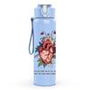 1PC Rovers 35 Heart Floral 750ml Color Plastic Sports Water Bottle Leakproof Flip Straw Lid Suitable for Sports Office Home Use