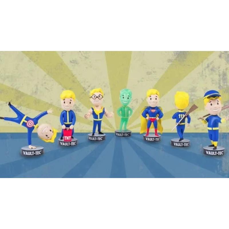 Милая фигурка Vault Boy с качающейся головой, полный набор, игрушки для детей и взрослых, подарок на день рождения ребенка, праздничный подарок, подходит для офиса, дома, школы, путешествий