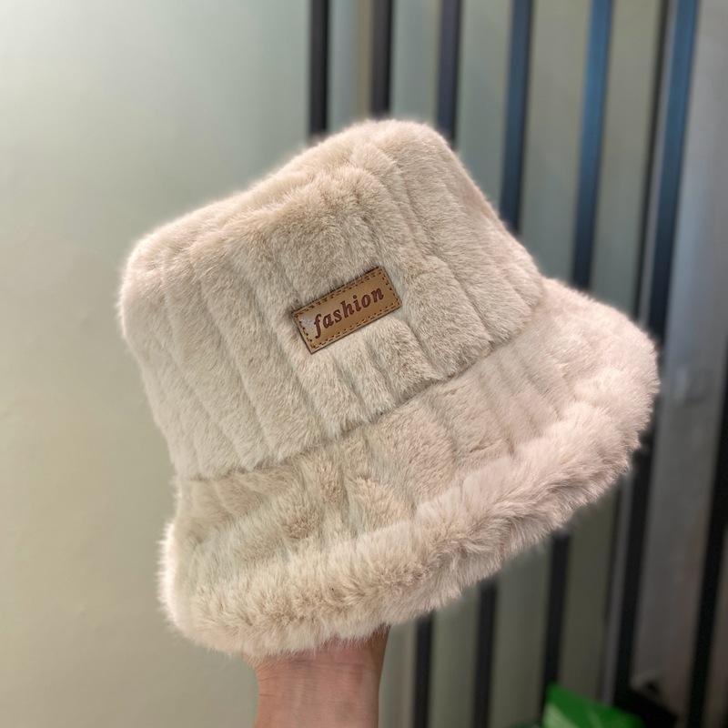 Новая защитная шапка-ведро для ушей, зимняя модная универсальная женская утолщенная теплая плюшевая рыбацкая шапка