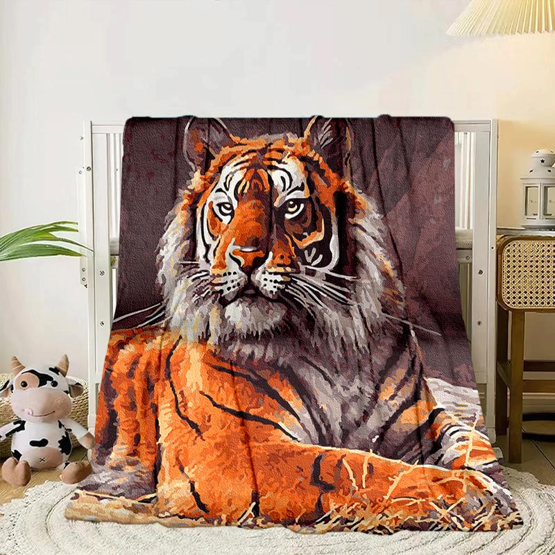 White Tiger Family Blanket Flannel Blanket for bed, sofa, Camping, Hiking, Picnic Essentials, gift for family Fan gifts