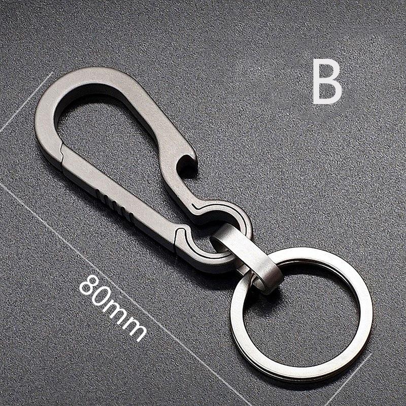 Titanium Buckles Outdoor Tool Titanium Alloy Keychain Tiranium Buckle Key Ring