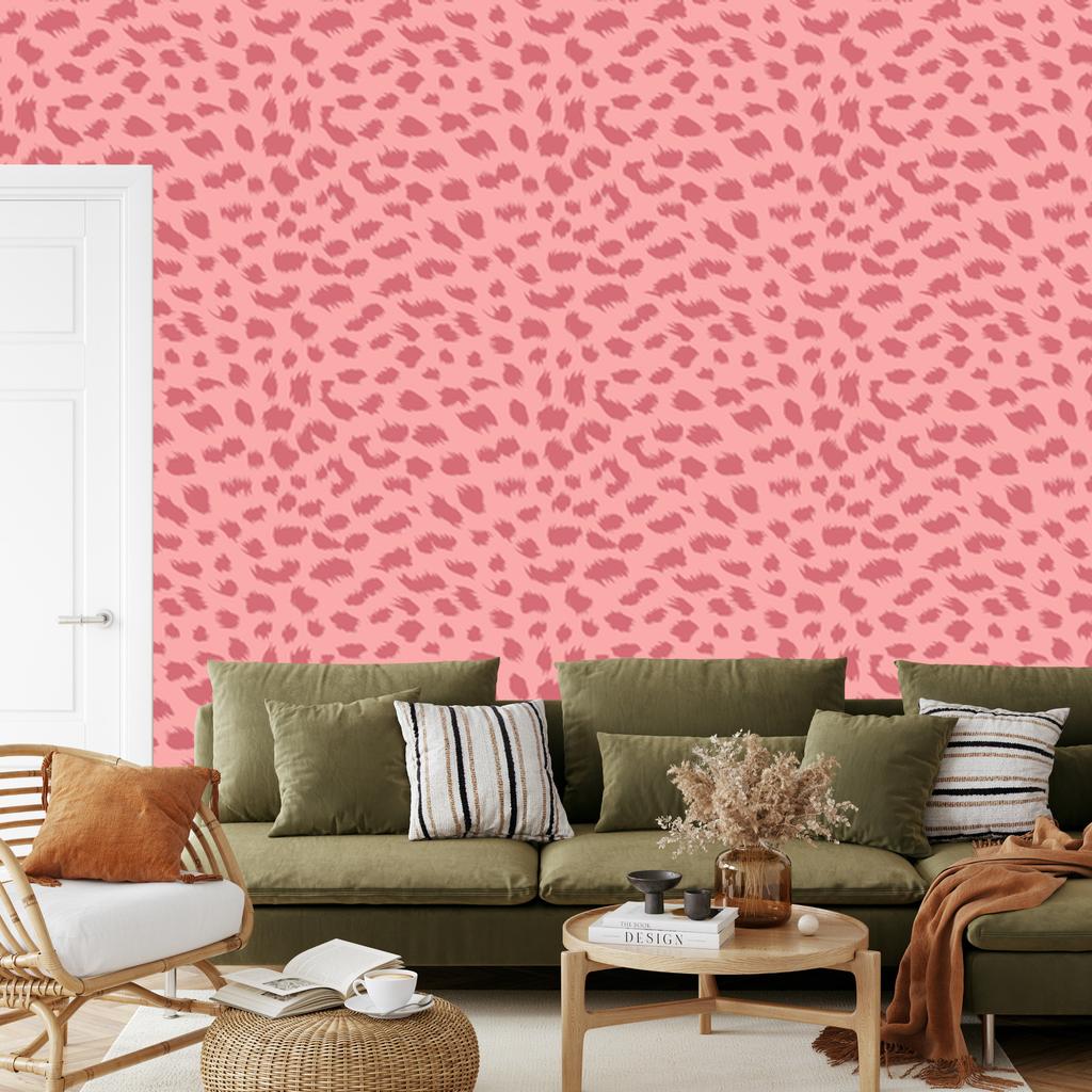 Rose Gold Coral Leather Wallpaper, Coral Center 50x1000