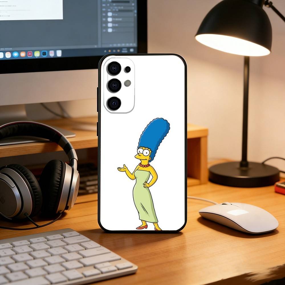 The Simpsons Phone Case Black Silicone Soft For Samsung S25,S24,S21,S22,S23,S30,Ultra,S20,Plus,Fe,Lite