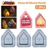 1-5 шт. силиконовые формы для литья в форме домика, форма для поделок в форме домика, силиконовые формы для украшения стола
