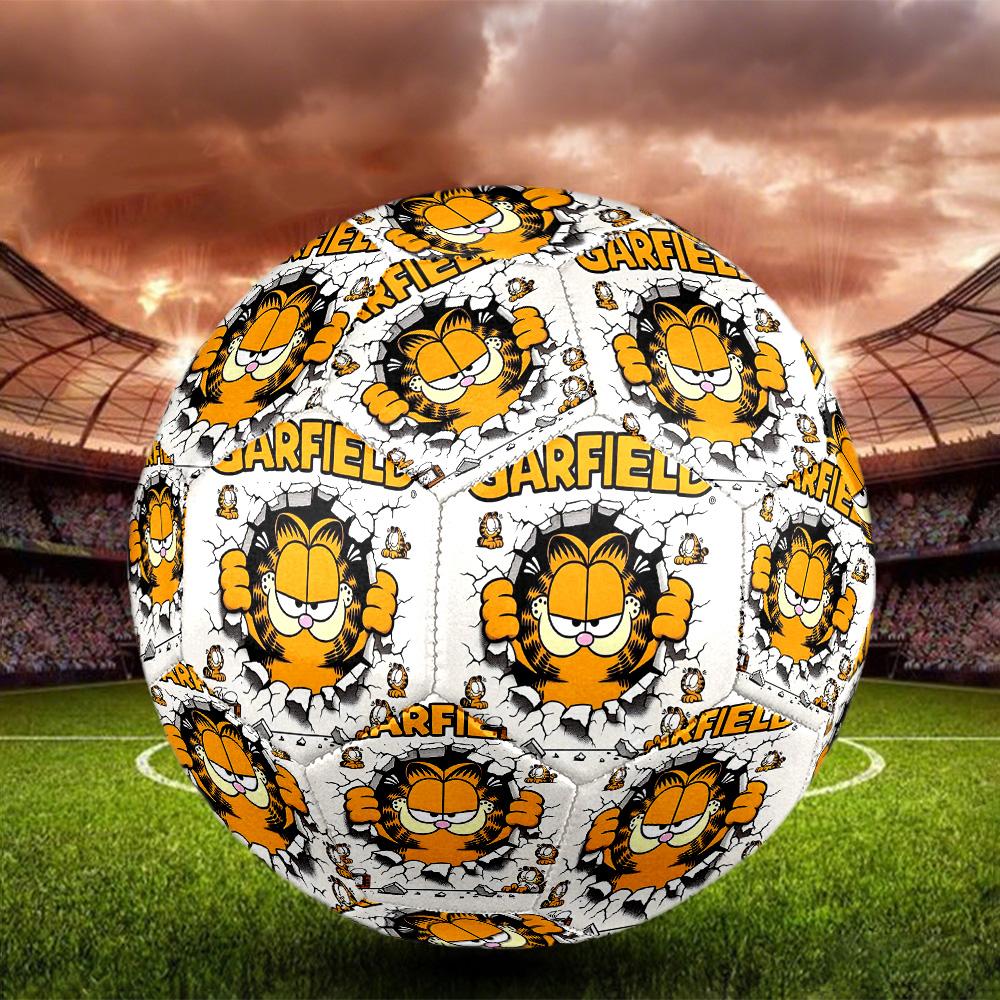 Garfield Print Size 5 Soccer Ball, Standard Match Football for Sports Game and Team Practice, Ideal Gift for Soccer Fans