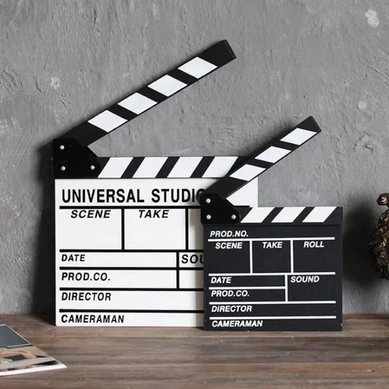 1PC Vlog Recording Recording Clapboard TV Movie Clapboard Photography Props Wooden Director Video Scene Clapboard