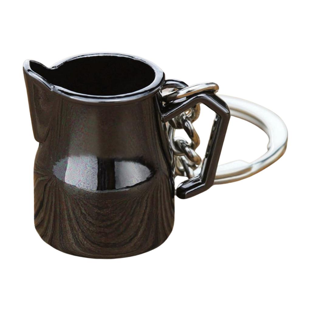 Кофейная культура Символический брелок-портафильтр Аксессуар для эспрессо-машины Подвеска для сумки Металлическая текстура Подходит для подарка