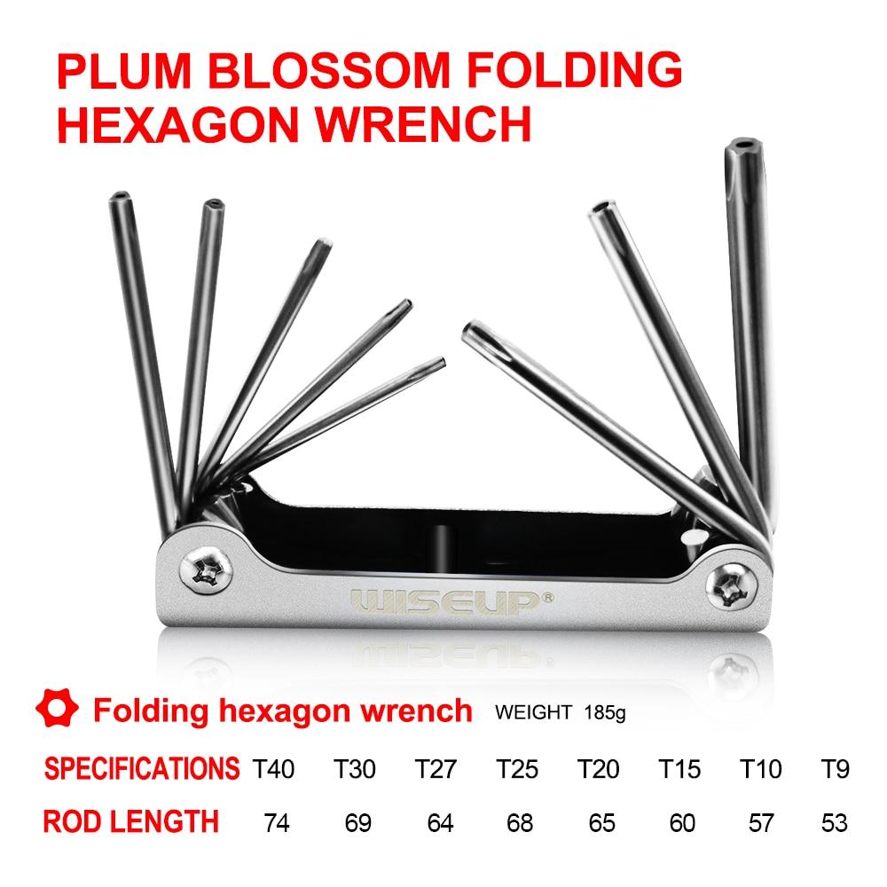 Набор шестигранных ключей WISEUP, складной шестигранный ключ, складная отвертка CR-V, плоские ключи Torx, ручные инструменты, портативный набор гаечных ключей со звездочкой