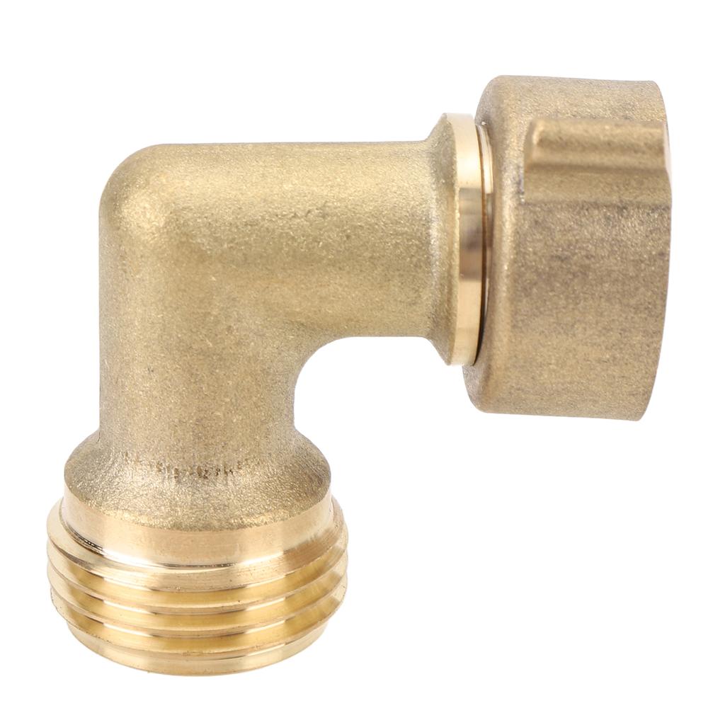 90 Degree Water Hose Elbow Solid Brass Construction 3 4inch Thread Water Inlet Adapter for RV Motorhome Trailer Marine
