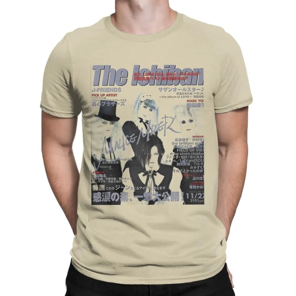 ZX TEE Футболки певца группы Malice Mizer Винтажные футболки Круглый вырез Футболки рок-музыканта Короткий рукав Мерч