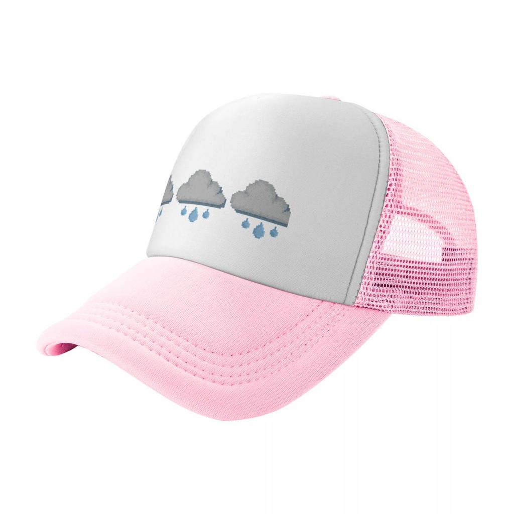 Ретро Pixel Grumpy Rain Cloud Weather Icon Design Бейсбольная кепка из пены для вечеринки, шляпы в стиле милитари, мужская кепка, мужская кепка, женская