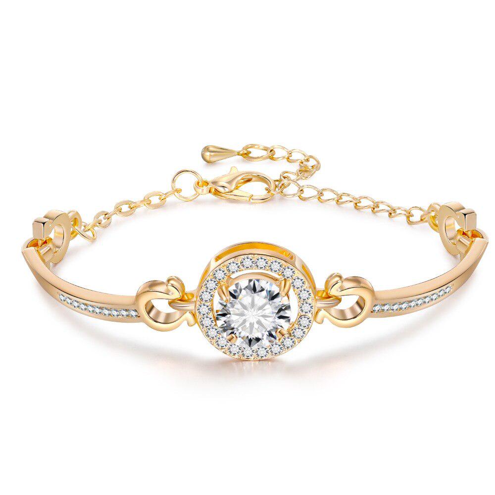 1Pc Women's Tennis Chain Bracelet Sun Precious Simple Elegant Jewelry Gift for Lady Girl Female