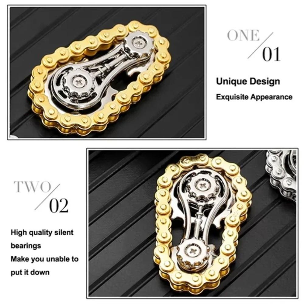 Creative Flywheel Fidget Spinner Spinning Top Wheel Gear Chain Gyroscope Adult Kid