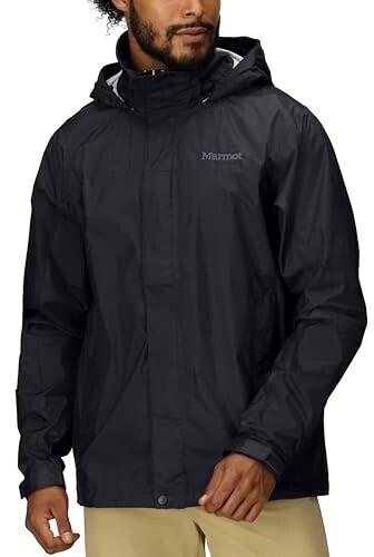 Куртка Marmot PreCip Eco с капюшоном легкая черная