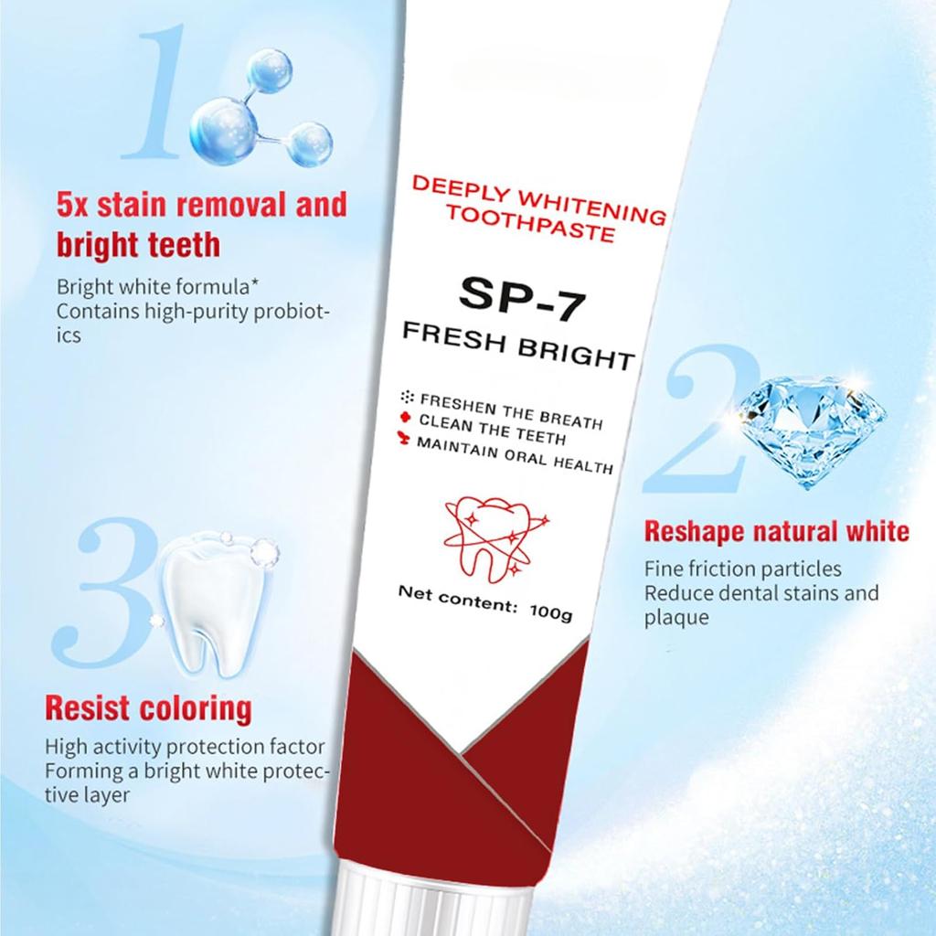 Зубная паста Sp7 Probiotic Toothpaste Whitening, зубная паста Sp-7 Ultra Whitening, зубная паста Sp 7, зубная паста для удаления пятен и отбеливания, глубокая очистка