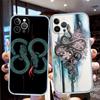 Прозрачный мягкий чехол для телефона с дизайном змеи PP56 для Samsung Galaxy A04 A04S A14 A23 A34 A54 M23 M33 M52 M53