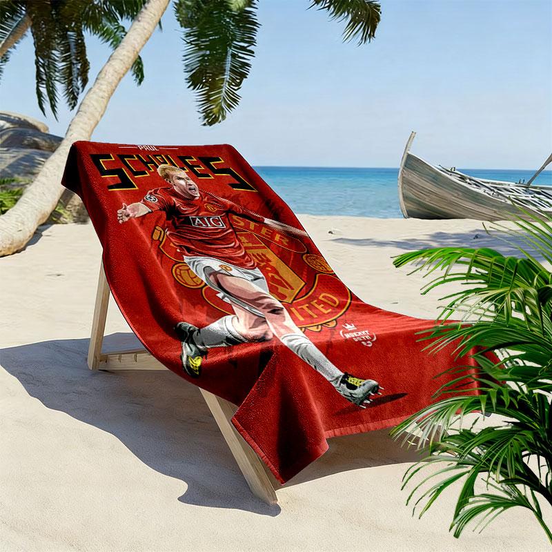 Pure MUFC Pride Print Beach Towel, Large Soft Quick Dry Towel for Beach Camping Swimming