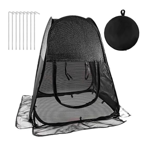 Pop Up Plant Sunshade, with Zipper Easy Access Breathable Mesh Cover, Ground Nails Fixing Shade Tent, Protects Outdoor Plants from Sun Birds Small