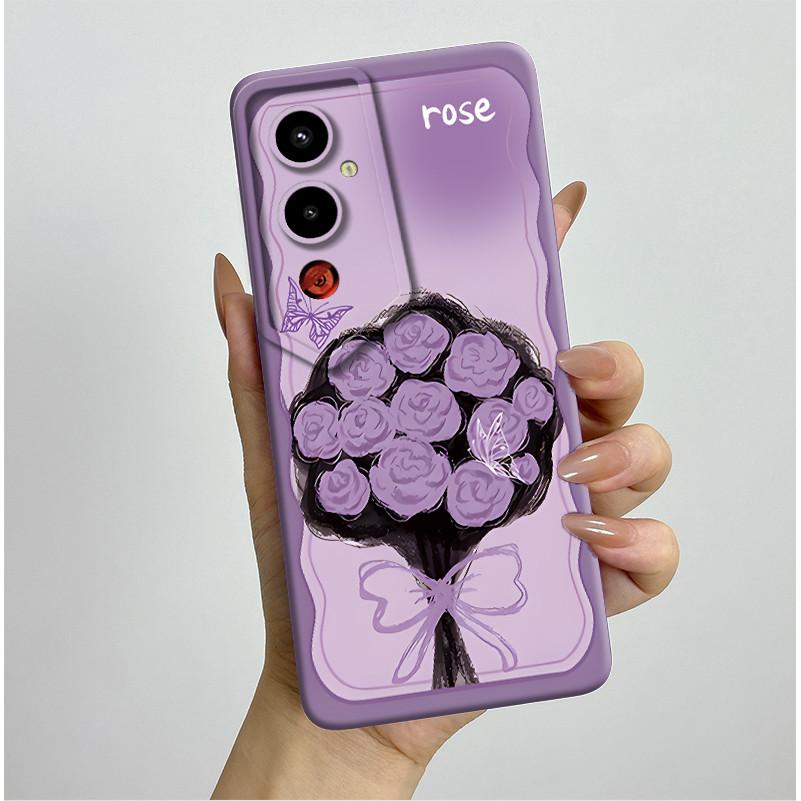 Для Tecno Pova 4 Pro LG8n Задняя крышка Для Techno Pova 4 Pro Pova4 LG7n Чехол Силиконовый Эстетичный Красивый Бабочка Цветок Мягкий Бампер