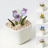 Mini Glass Flower Bouquet with Flowerpot Glass Flower Decor Blown Glass Flower  Wedding Decoration