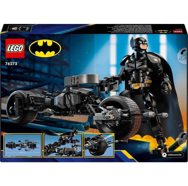 LEGO DC Batman 76273 Сборная фигурка Бэтмена и бэтцикл