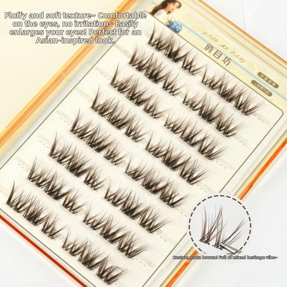 Self Adhesive/Without Glue 48/60 Clusters False Eyelashes 8/10 Rows Fake Eyelashes Daily/Party