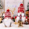 Adorable Christmas Decor Plush Gnome Figurine With Knit Pom Pom Hat For Holiday Cheer