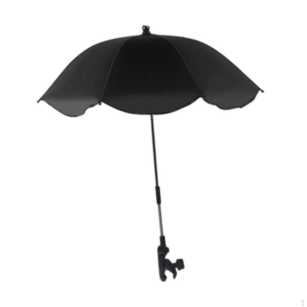 Зонты для пляжного кресла, зонт для детской коляски, регулируемый зажим, регулируемый на 360°, устойчивый к разрывам для палубы
