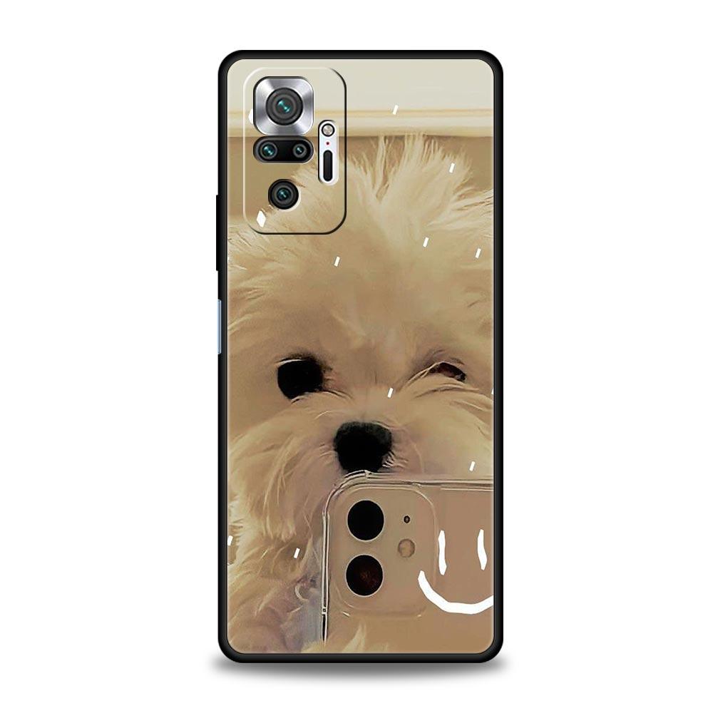 Cute Little Dog Phone Case Cover for Redmi 14C 10C Note 15 14 13 12 10 11 K40 Pro Plus 5G Soft TPU Shockproof Shell Fundas Capas
